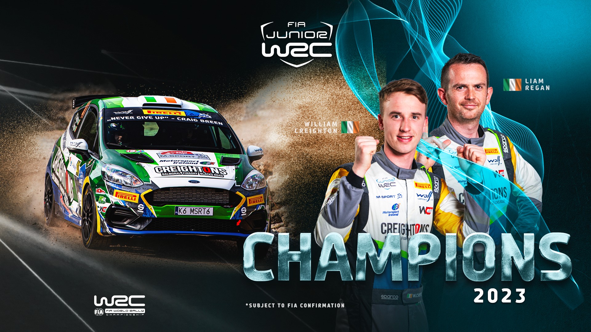 Irishman Creighton crowned FIA Junior WRC champion* FIA